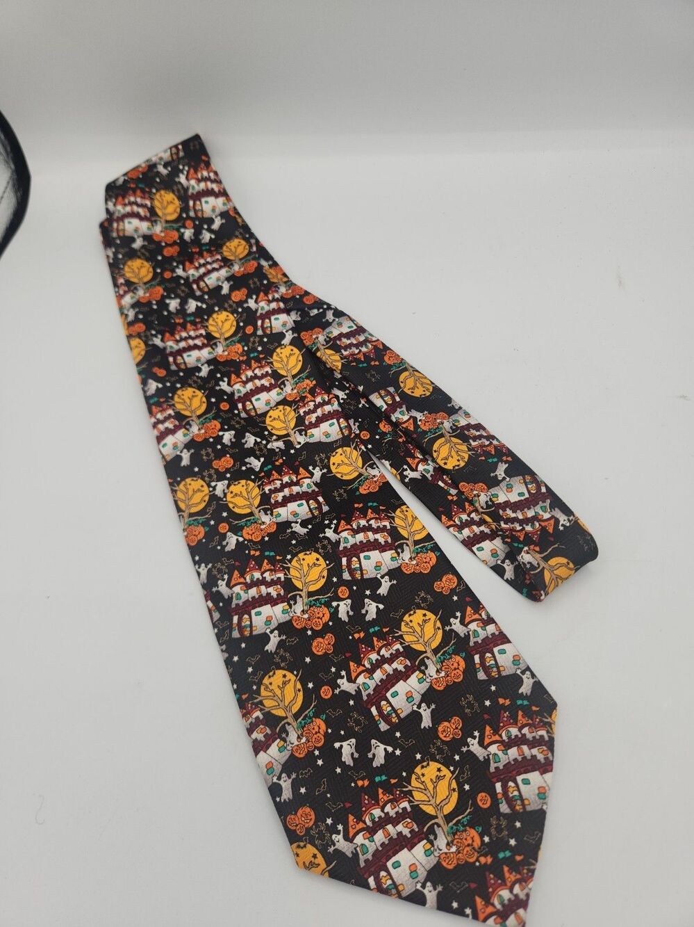 Halloween Theme Necktie, 100% Polyester, EUC